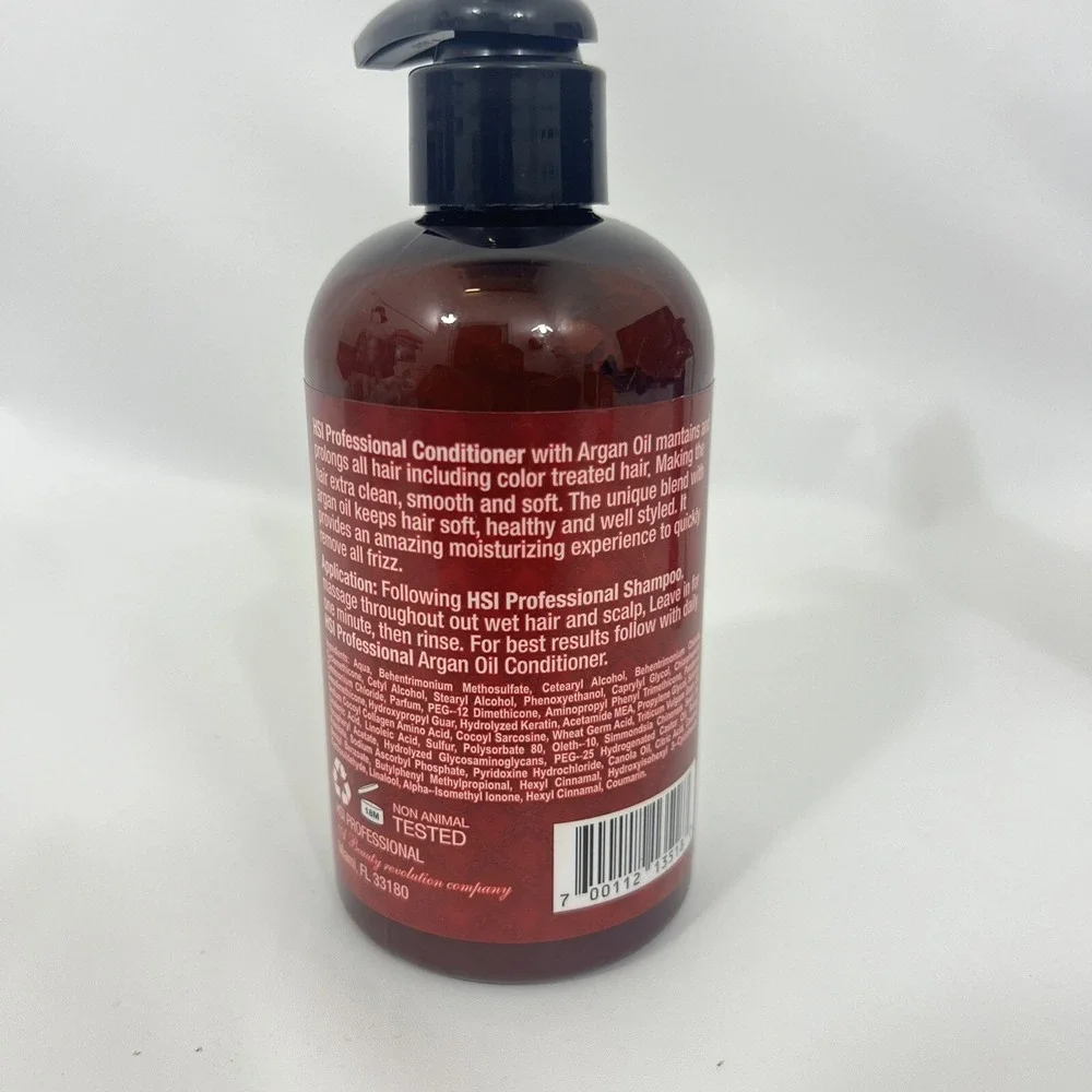 HSI Professional Argan Oil Smoothing Conditioner, 8oz (236ml) Pack Of 2!